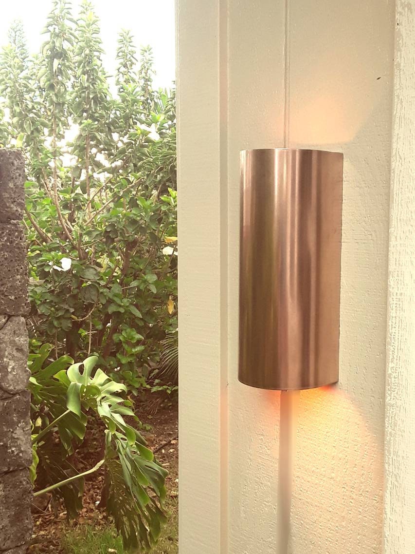 Half-round Copper Sconce Light