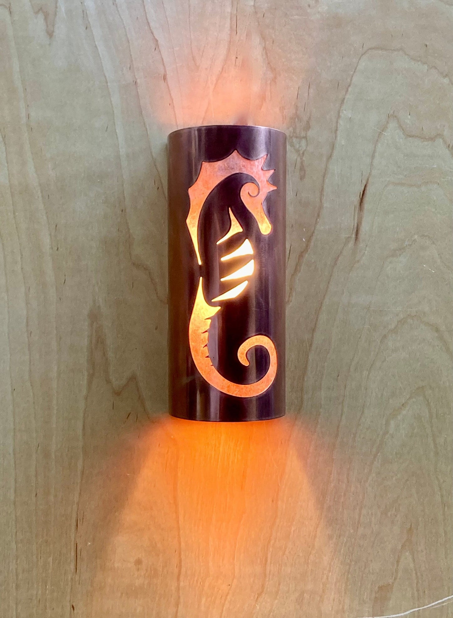 Seahorse Copper Sconce Light- Small