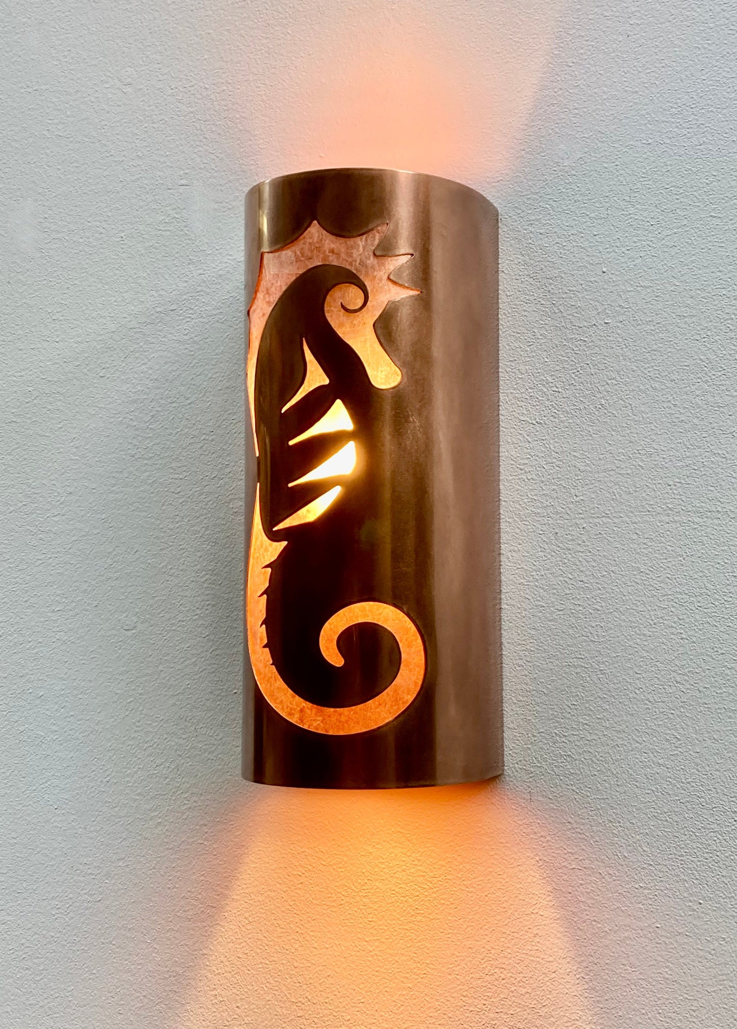 Seahorse Copper Sconce Light- Small