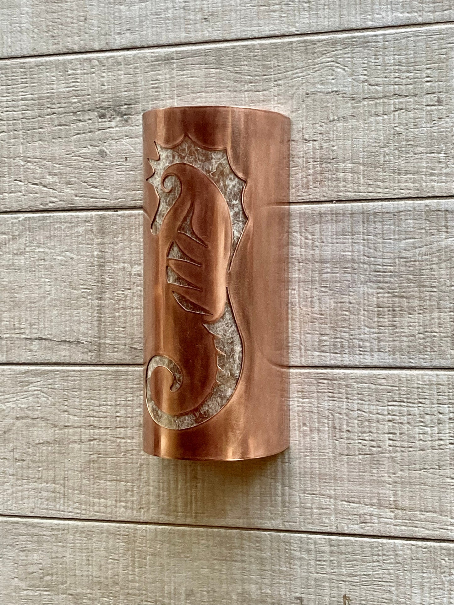 Seahorse Copper Sconce Light- Small