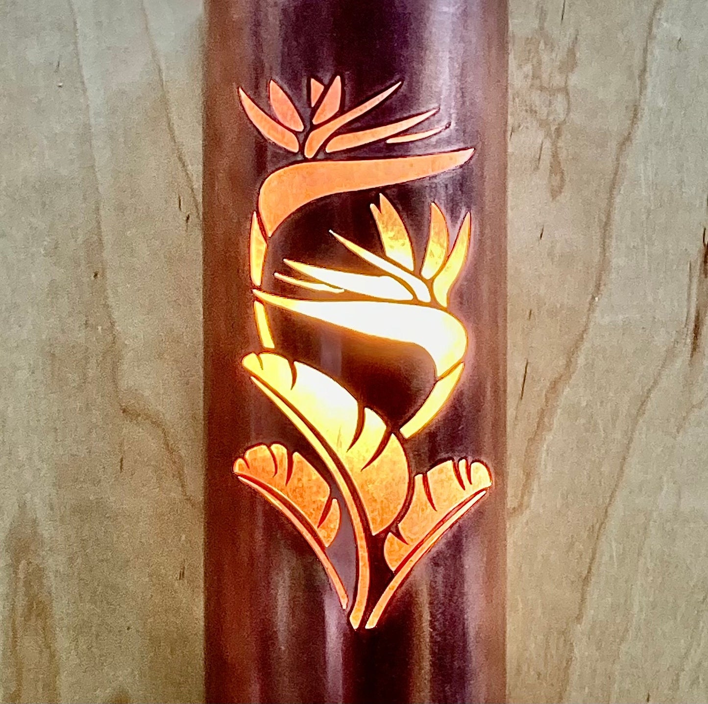 Bird of Paradise Copper Sconce Light- Small