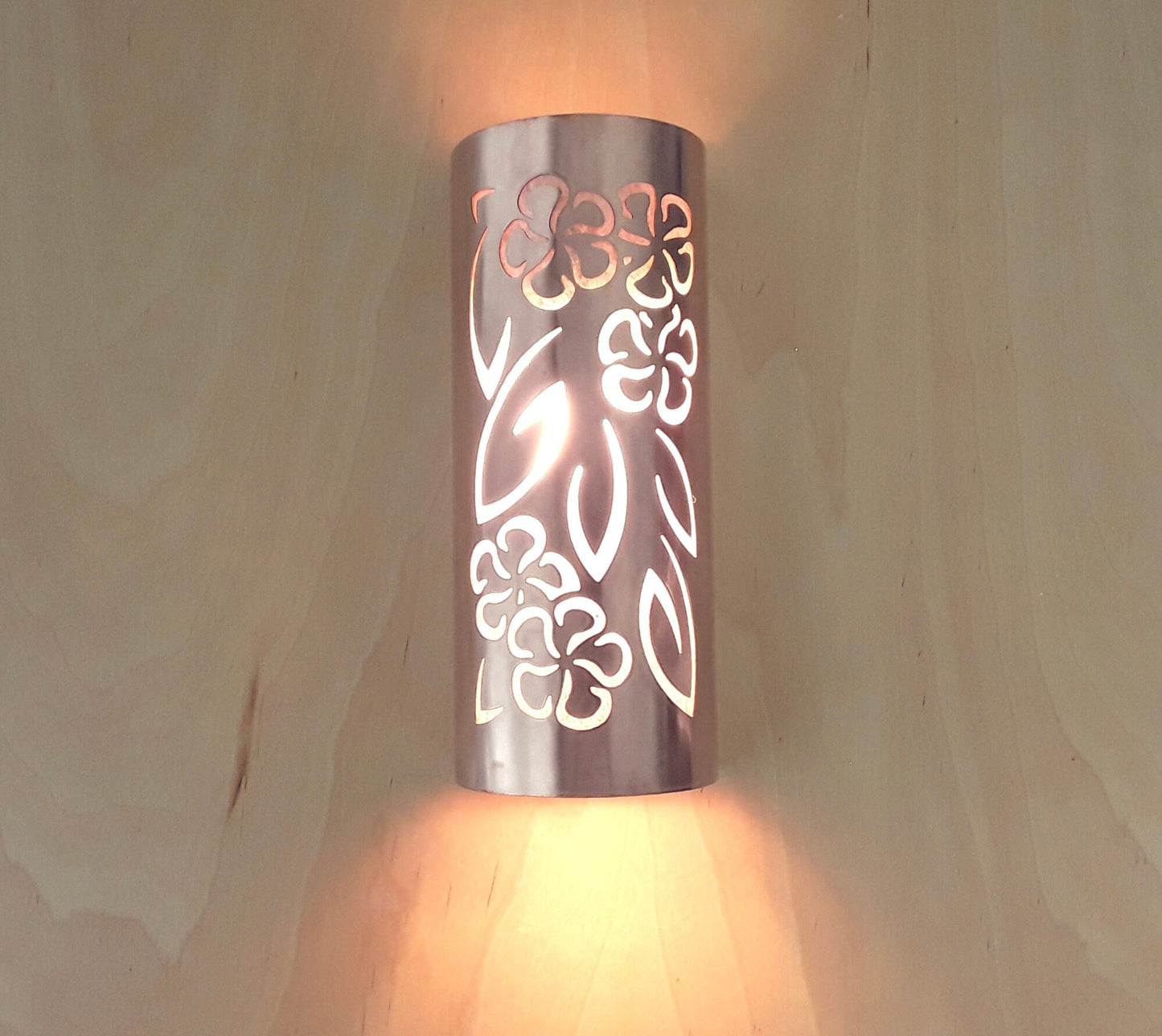 Plumeria Flower Copper Sconce Light- Small