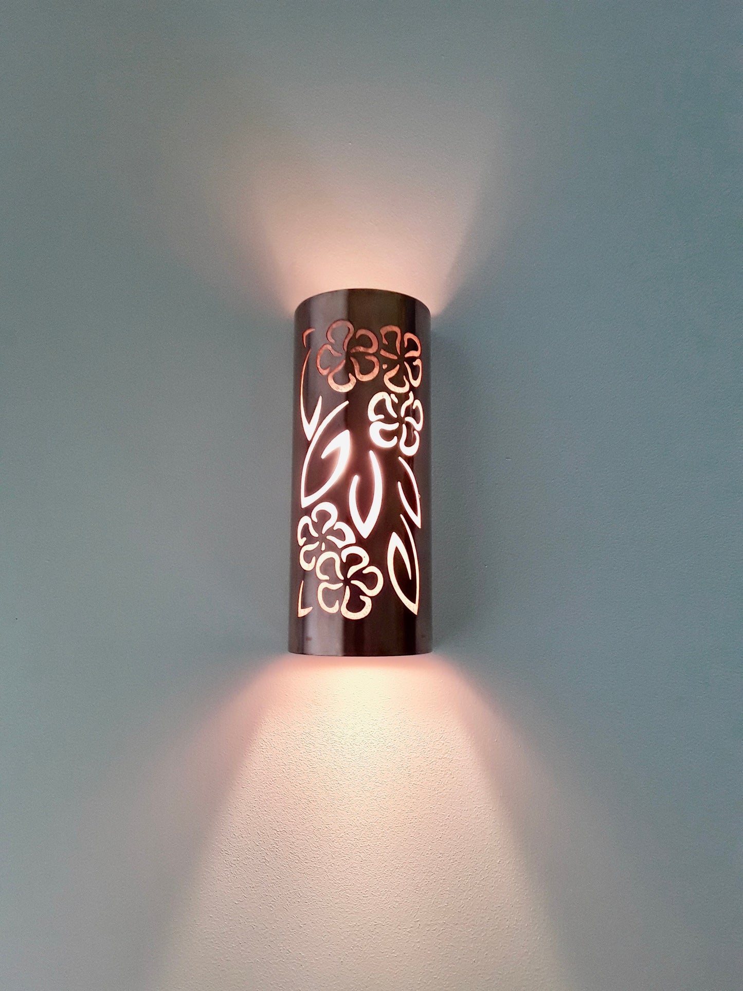 Plumeria Flower Copper Sconce Light- Small